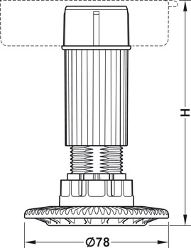 Plinth adjusting fitting system, Häfele AXILO® photo 2 Plinth adjusting fitting system, Häfele AXILO® photo 2