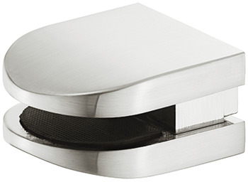 Shelf support with clamp design, for wood and glass Shelf support with clamp design, for wood and glass