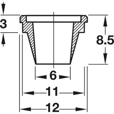 Inset cup, plastic photo 2 Inset cup, plastic photo 2