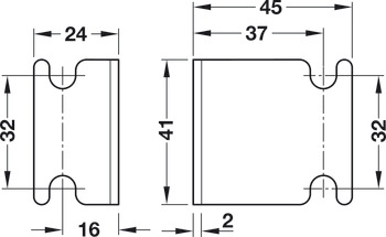 Rear panel bracket, steel photo 2 Rear panel bracket, steel photo 2