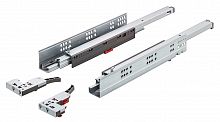 Concealed runner, Häfele Matrix Runner UM A30, full extension, load-bearing capacity up to 30 kg, synchronised running action