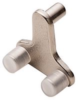 Shelf support, for inserting into Ø 5 mm drill hole, zinc alloy with plastic caps