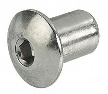 Sleeve nut, pan head, M6 internal thread, SW4 hexagon socket