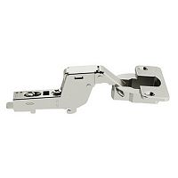 Concealed hinge, Häfele Metalla 310 A/SM 95°, full overlay, for profile doors up to 26 mm thick, drilling pattern 52/7.5 mm, cup Ø 40 mm, soft close, nickel plated