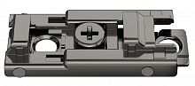 Linear mounting plate, quick-fixing, Metalla 310/540 SM, H = 0 mm, for chipboard screws, black nickel