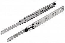 Ball bearing runners, full extension, load-bearing capacity up to 30 kg, steel, surface mounting