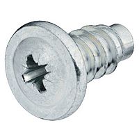 Panel fixing screw, flat head, PZ, steel, fully threaded, for Ø 6 mm drill holes in plastic