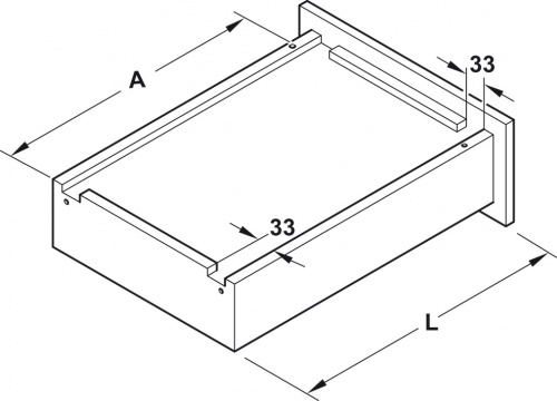 Concealed runner, Häfele Matrix Runner UM S25, single extension, load-bearing capacity up to 25 kg photo 8 Concealed runner, Häfele Matrix Runner UM S25, single extension, load-bearing capacity up to 25 kg photo 8