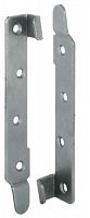 Bed connector, with cranked hook-in part and striking plate