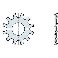 Toothed lock washer, DIN 6797
