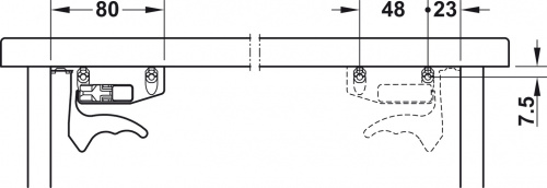 Concealed runner, Häfele Matrix Runner UM S30, full extension, load-bearing capacity up to 30 kg photo 5 Concealed runner, Häfele Matrix Runner UM S30, full extension, load-bearing capacity up to 30 kg photo 5